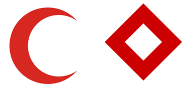 Crescente Vermelho e Cristal Vermelho, insígnias da Cruz Vermelha