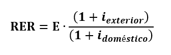 Equação para cálculo da RER