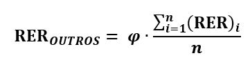 Equação para Cálculo da RER para parceiros comerciais indiferenciados