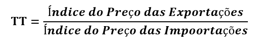 Equação do Indicador TT, Termos de Troca, ou Terms  of Trade