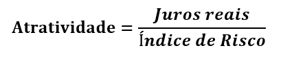 Equação da Atratividade a partir da Taxa de Juros Reais