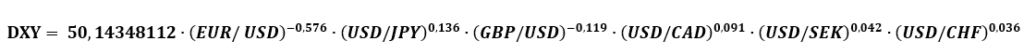Equação do Indicador DXY