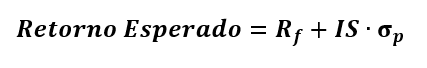 Equação para o Retorno Esperado pelo Índice de Sharpe