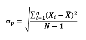 Equação - Desvio Padrão amostral